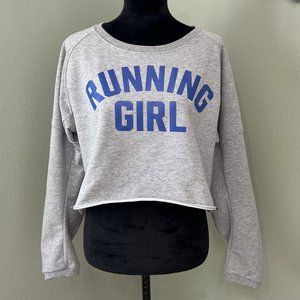 NWOT Adidas Running Girl Cropped Sweatshirt Size M